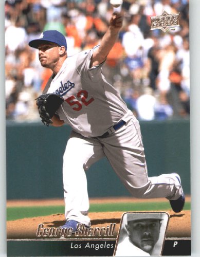 2010 Upper Deck Baseball Card # 285 George Sherrill - Los Angeles Dodgers - MLB Trading Card Shipped In Protective Screwdown Display Case!