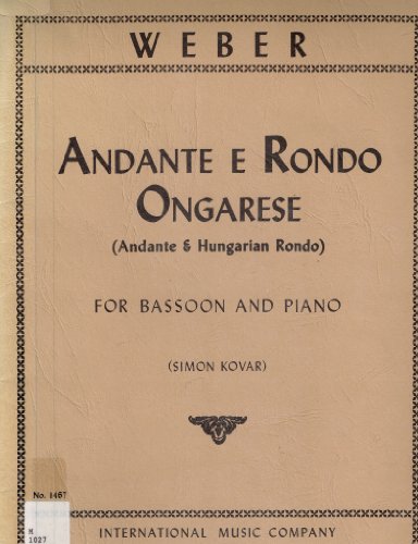 Andante E Rondo Ongarese (Andante & Hungarian Rondo): For Bassoon and Piano