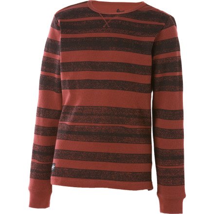 Volcom Derelliptical Thermal T-Shirt - Long-Sleeve - Boys Washed Out Burgundy, S