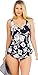 Beach Belle Women's Plus Size Splash Sarong Front Swimsuit