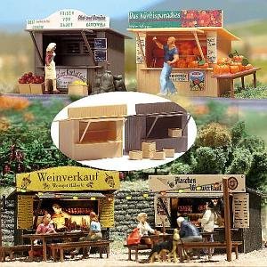 Childrens Toyshop  Spielwaren : Busch H0 - 1055 Zwei Verkaufsbuden