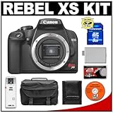 Canon Digital Rebel XS 10.1MP Digital SLR Camera (Black) + 8GB SD Card + LP ....