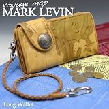 【MARK　LEVIN】古・世界地図柄☆長財布/ロングウォレットML-1249C 地図