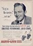 "Sing in the movies? ... not me!" If you thought the man shown above was Bing Crosby, you were wrong. He's Michael Keene of Brooklyn, New York, who is frequently confused with Bing. ..... 1952 Auto-Lite Spark Plugs Ad, A4936A.