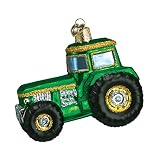 Old World Christmas Tractor Glass Blown Ornament