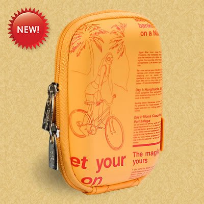 RivaCase 7103 (PU) Hardcase f&uuml;r Digitalkamera gelb (newspaper) Preisvergleich