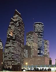 City of Houston by Night - Dazzling 16"x20" Photographic Print by Carol M. Highsmith