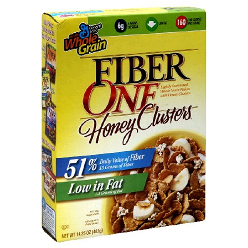 Fiber One Honey Clusters, 14.25-Ounce Boxes (Pack of 6)