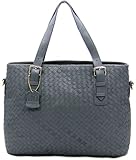 JOHN DAVID Dayne Oil-Tanned Woven Leather Handbag
