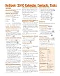 Microsoft Outlook 2010 Calendar, Contacts, Tasks Quick Reference Guide (Cheat Sheet of Instructions, Tips & Shortcuts - Laminated Card)