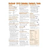 microsoft outlook 2010 calendar contacts tasks quick reference guide cheat sheet of instructions tips  shortcuts