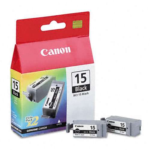 BCI15BK (BCI-15) Ink Tank, 130 Page-Yield, 2/Pack, Black