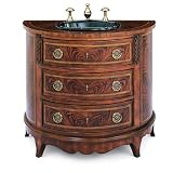 Cole and Company Butterfly Demilune Bath Vanity Set Butterfly 37 Demilune Bath Vanity with Optional Sink and Faucet