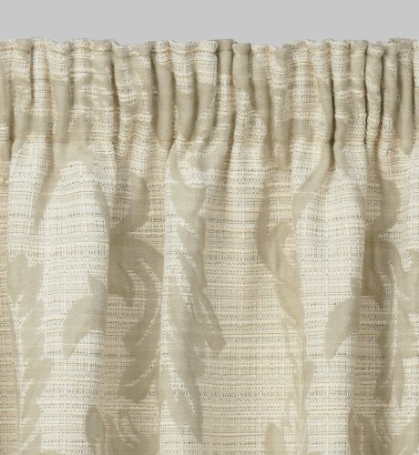 Graphic Leaf Pencil Pleat Curtains