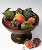 Beaded Tiffany Glass Style Fruit & Veggie Assortment - 17 Piece Assortment