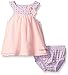 Calvin Klein Baby-Girls Pink Printed Poplin with Chiffon Overlay and Panty