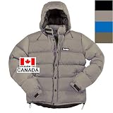 TAIGA Mont Blanc Regular - Men's Lightweight Warm Goose Down Jackets, (colors: Black, Olive, Royal, or Stone), MADE IN CANADA