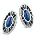 Carolyn Pollack Sterling Silver and Lapis Inlaid Treasures Earrings