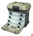 Plano Molding 1364 Stow N Go Tool Box with 4 23650 Series StowAways, Graphite Gray and Sandstone