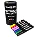 Whiteboard Marker Set by Smart for Office, Handmade 7 Pack, Unique Storing Box, Exclusive Design, Low-Odor, Long Life, Dry Erase, Round Wide Tip, Wanted Fresh Vivid Colors