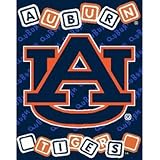 Auburn Tigers Triple Woven Jacquard NCAA Throw (044 Series) by Northwest (36x48)