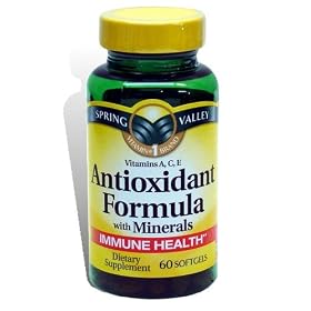 Spring Valley - Antioxidant Formula, Vitamin A, C, E with Minerals, 60 Softgels