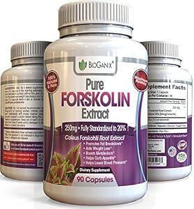#1 Best Forskolin 100% Pure Extract 250mg *Maximum Strength Belly Buster* (90 Capsules) Premium Research Verified Coleus Forskohlii Weight Loss Supplement (Fully Standardized to 20% Superior to 125mg)