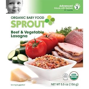 Sprout Advanced Organic Baby Food Beef & Vegetable Lasagna - 5.5 Oz Pouch