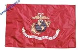 Nylon 3x5 Foot Usmc Marine Corps Flag Embroidered Nylon