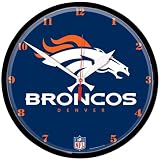 Denver Broncos Nfl Round Wall Clock