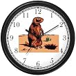 Gopher, Ground Hog or Prairie Dog Animal Wall Clock by WatchBuddy Timepieces (Black Frame)