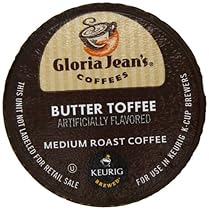 Gloria Jean's Butter Toffee K-Cup packs for Keurig Brewers (Pack of 50)