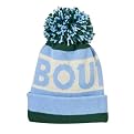 Men's Pom Hat with Lettering "Boulder" - Blue