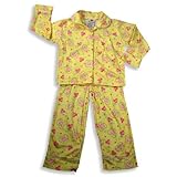 Cindy Jordan - Toddler Girls Long Sleeve Coat Style Pajamas, Yellow, Pink
