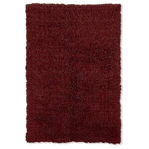 New Flokati Burgundy Area Rug with Bonus Rug Pad, 5 ft x 8 ft by SmartBargains