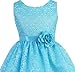 Little Girls Adorable Lace Overlay Spring Summer Flowers Girls Dresses