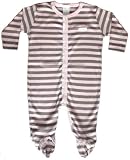 Mish Mish Pink and Grey Stripe Footie Onesie Size 3M - 6M