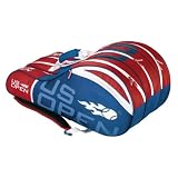 US Open Flame Premium Super Six Pack Tennis Bag   Red/White/Blue