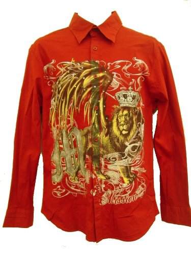 Mission Clothing Mission Lion Design Button Front Shirt as seen on Michael Jackson Small - XXL