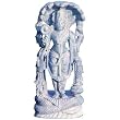 Lord Vishnu Hindu Religious Sculpture Stone Carving 2.5 x 1.75 x 5.25 inches