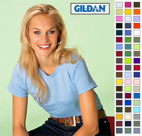 Gildan Ladies  6.1 oz 100% Cotton S/S T
