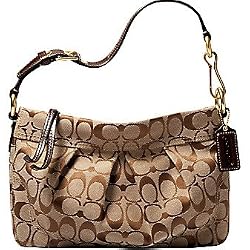 Coach Hamptons Shoulder Signature Bag 12918 Khaki Mahogany