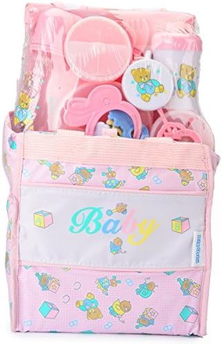 Big Oshi Diaper Bag Baby Gift Set, 13 Piece - Filled With Everything You Need For Baby On The Go - Pink