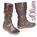 s.OLIVER KIDS Mädchen Leder Winter Stiefel gefüttert, braun