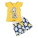 LittleSpring Little Girls' Shorts Set Little Girl Printing