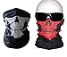 Skull Mask Bandana Headwear Scary Dust-Proof Windproof Pack of 2 Styles
