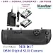 Kastar Pro Multi-Power Vertical Battery Grip (Replacement for MB-D17) + 2x EN-EL15 Replacement Batteries + Charger Kit for Nikon D500 Digital SLR Camera
