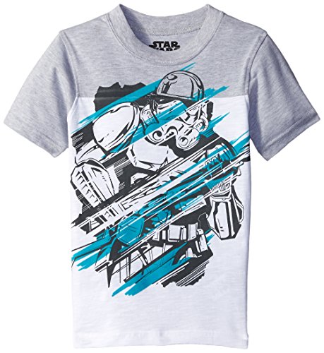 Star Wars Boys' T-Shirt, Heather Grey, X-Small/4