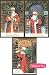 Santa Set #25 - Santas in Red Robes Holding Christmas Trees 4