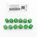 Green Dice with White Pips D6 12mm (1/2in) Pack of 12 Wondertrail WCX25805E12